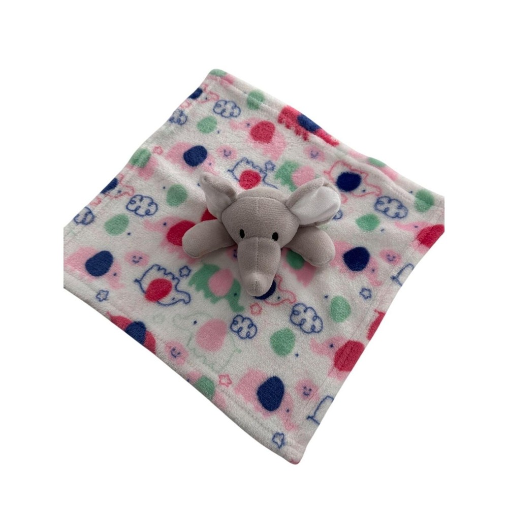 Le Bébé Favorite Elephant Baby Security Blanket Lovey Plush 11" Fleece Nursery - Picture 2 of 8
